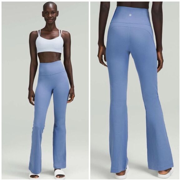 Lululemon Leggings Groove Super High Rise Flared Wide leg Pant Nulu Size 8 - Picture 1 of 14